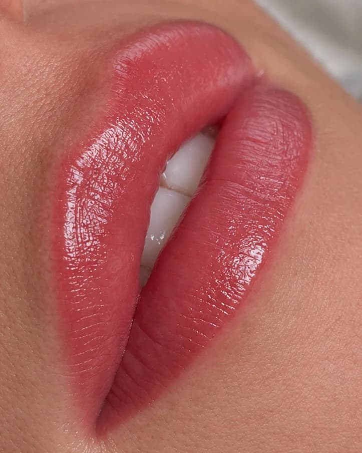 Aquarell Lips, Permanent-Make-up-Ergebnis